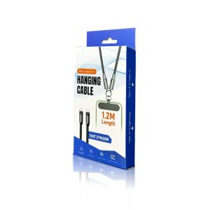 Cable USB-C a USB-C PD 60W | Carga Rápida y Datos | Diseño Colgante Reforzado 1.2M